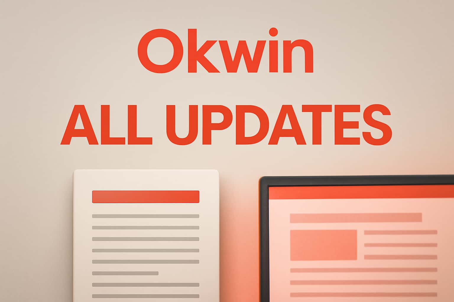 Informational graphic representing All Okwin Updates.