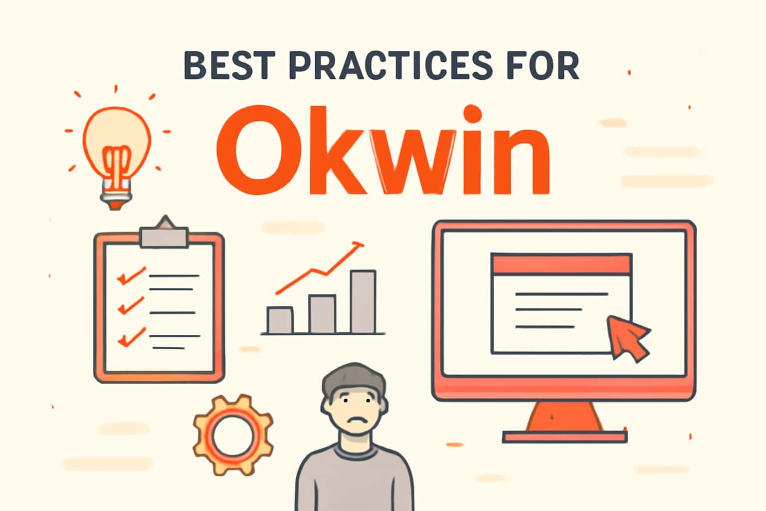 An informative graphic illustrating best practices for using Okwin.