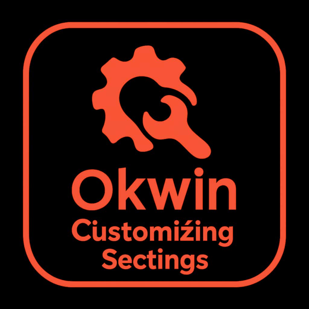 An icon representing customization features for Okwin settings.