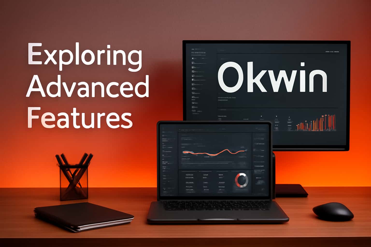 A neutral informational scene highlighting Okwin's advanced features.
