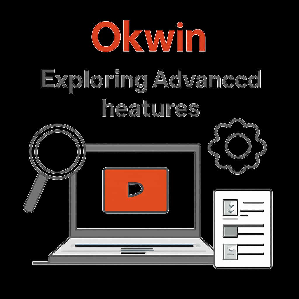 An illustration explaining Okwin's advanced features.