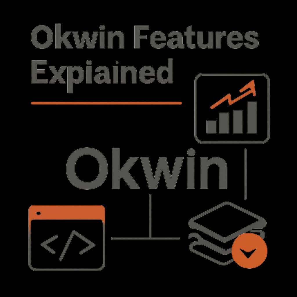 An educational illustration detailing the features of Okwin.