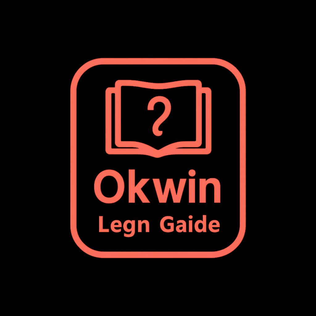 An icon representing Okwin Login Guide with simple design elements.