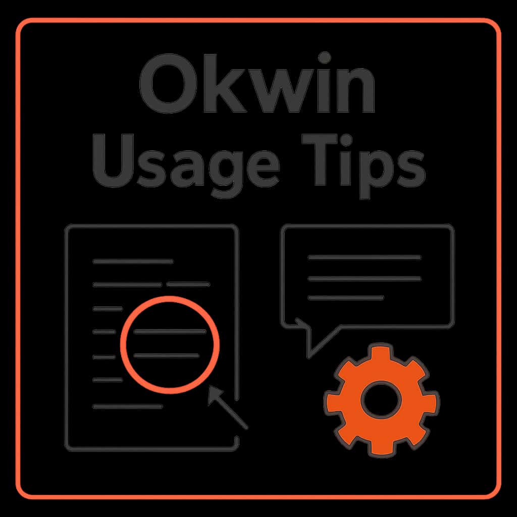 An educational diagram related to Okwin Usage Tips.