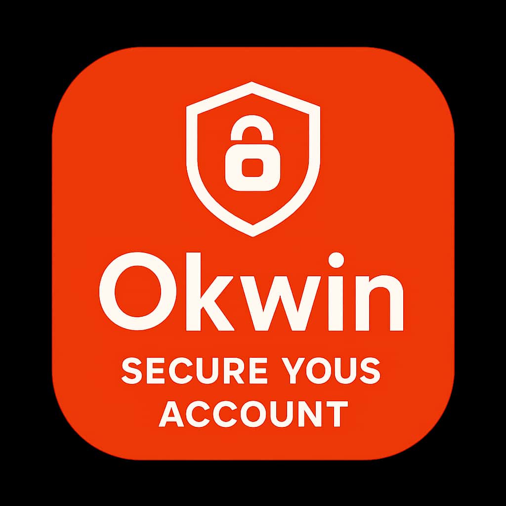 An icon representing security for Okwin accounts.