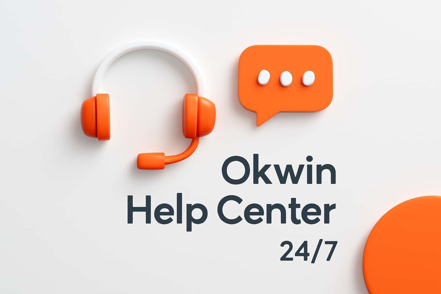 Okwin Help Center 24/7 Interface