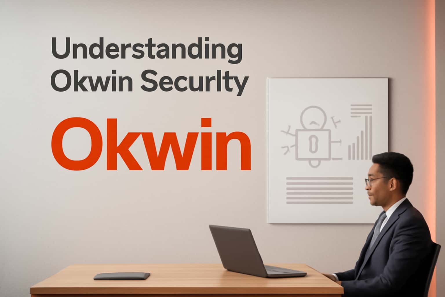An informative scene depicting the concept of Okwin Security.